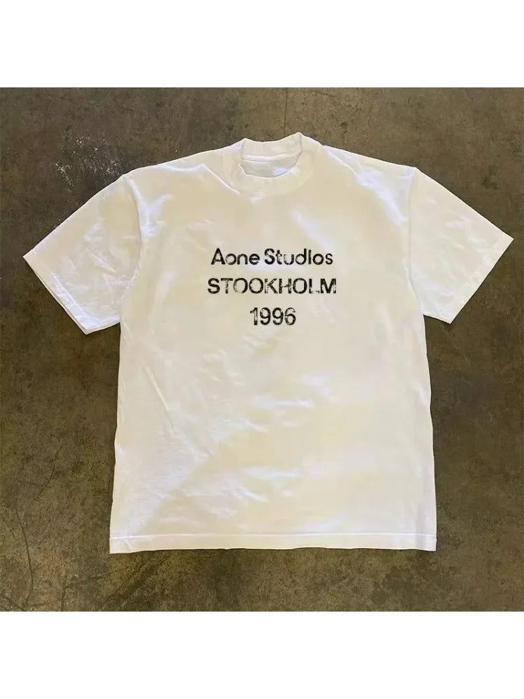 2026 Summer Fashion Trend Luxury Brand Letter Printed T-shirt Men's and Women's Cotton T-shirt Short Sleeved T-shirt Unisex Top