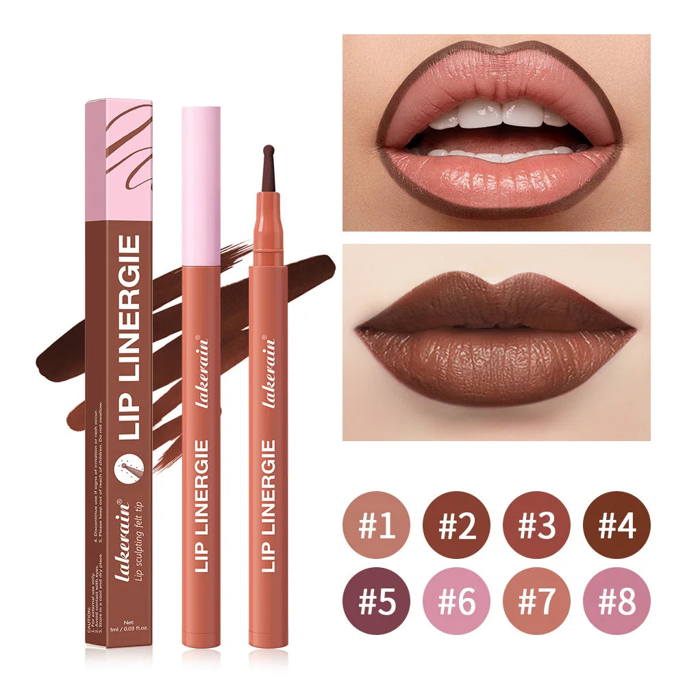 Lakerain Inno Ballpoint Pen Style Lip Liner Long-lasting Non-fading Lip Makeup Lip Line Pen for Clear Definition