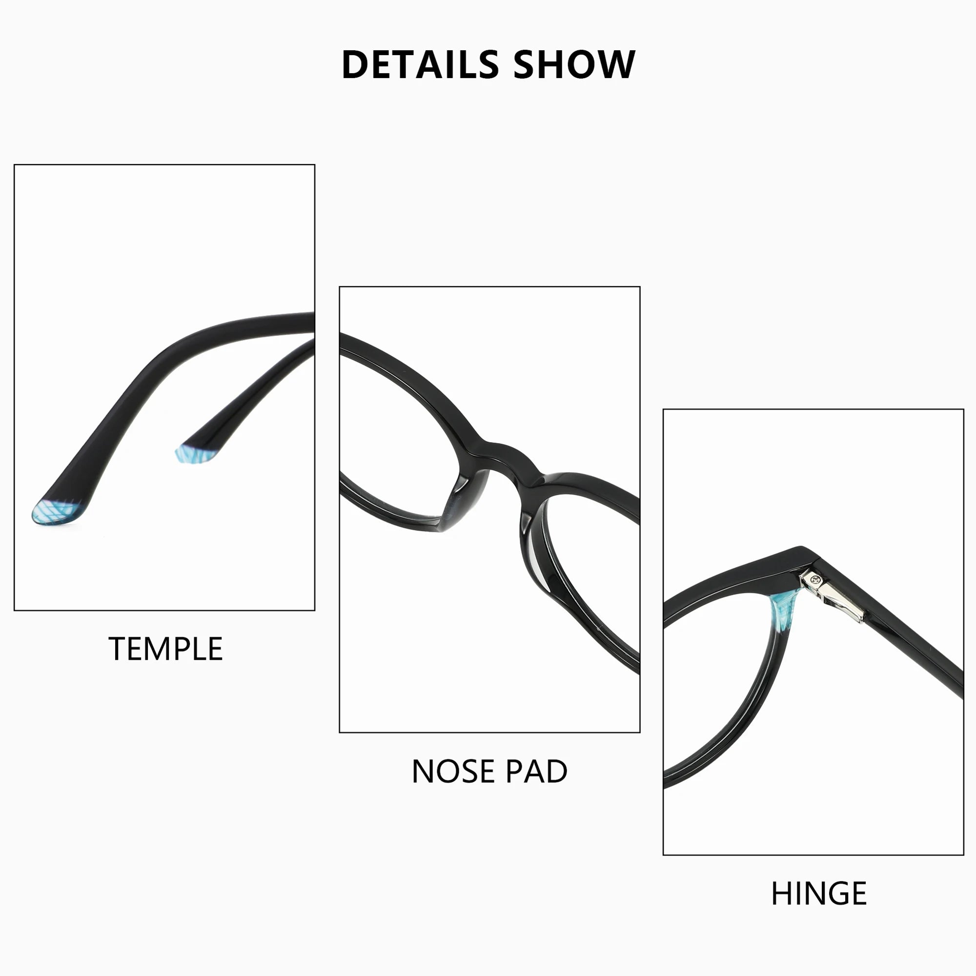 ZENOTTIC Fashion Unisex Round Non Prescription Optical Glasses Frame Clear Lens Comfortable Daily Casual Eyewear