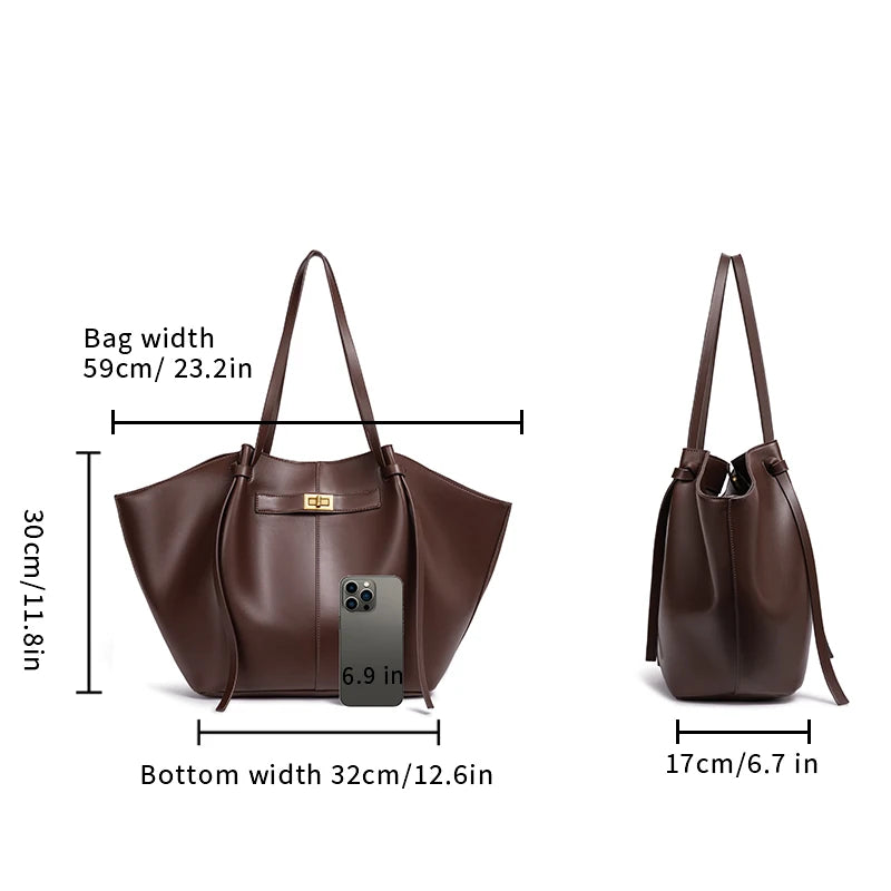 Lightweight Large Capacity 2025 New Bat-Shaped High Street Handbag European and American Style Trendy Single Shoulder Crossbody