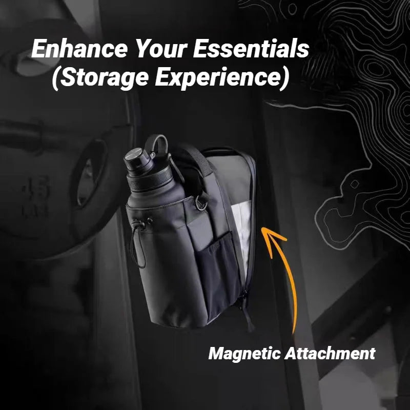 Super Strong Magnetic Gym Bag For Phone Water Bottle Portable Fitness Storage Sports Accessories Large Capacity Carrier