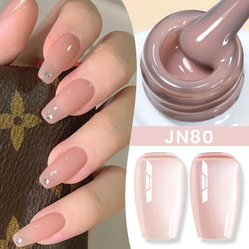 BORN PRETTY 10ml Blood Red Jelly Transparent Gel Nail Polish Wine Red Winter Color Semi Permanent Soak Off UV LED Varnish