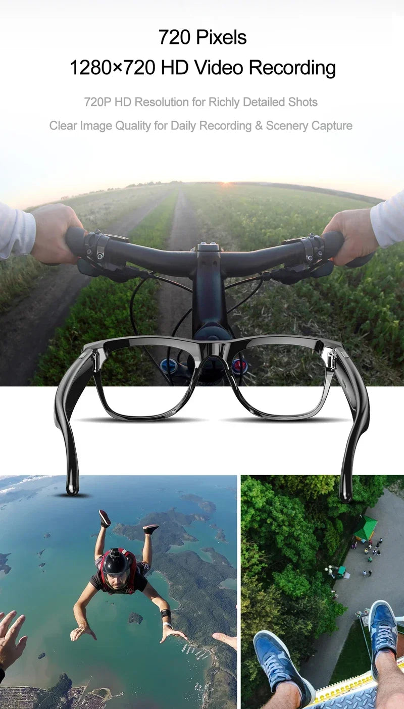 6K HD AI Camera Glasses 800MP Photochromic Multifunctional Smart Glasses Bluetooth Calling Photo Video ChatGPT Music Translation