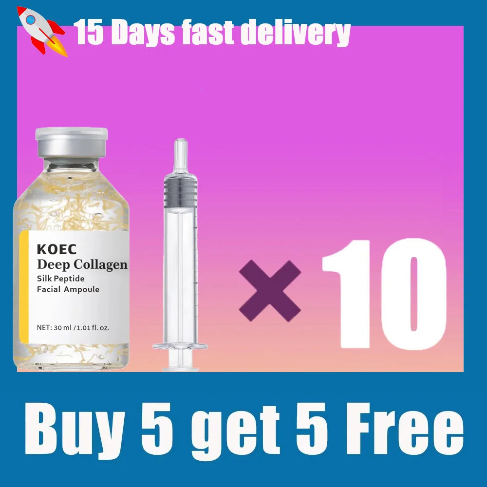For Face Deep Collagen Silk Peptide Intensive Lifting Ampoule Korean Anti-Aging Serum with Collagen Skin Tightening & Firming