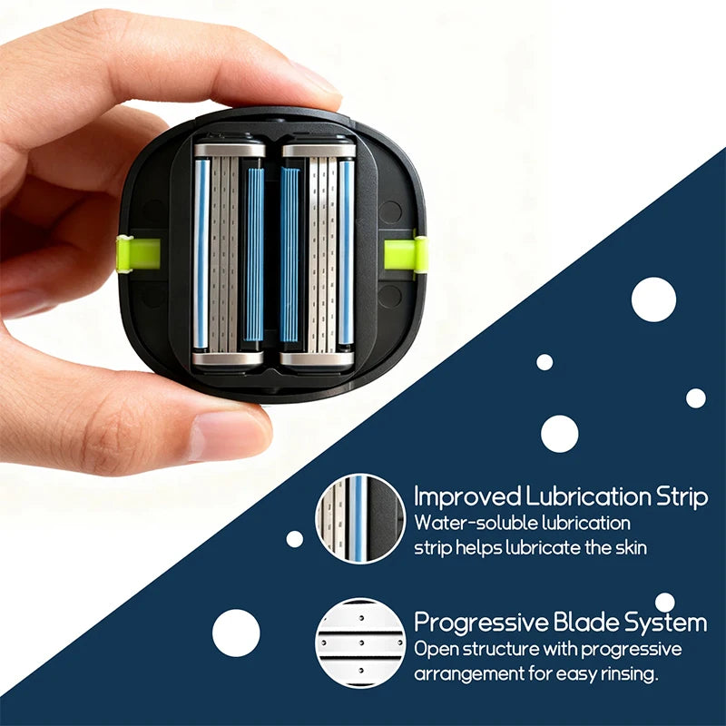 Shavcooo HR100 Multifuntion Hair Shaving Razor Mens Head Shaver Women Body Shaver Portable Safety Haircut Razor with Storage Box