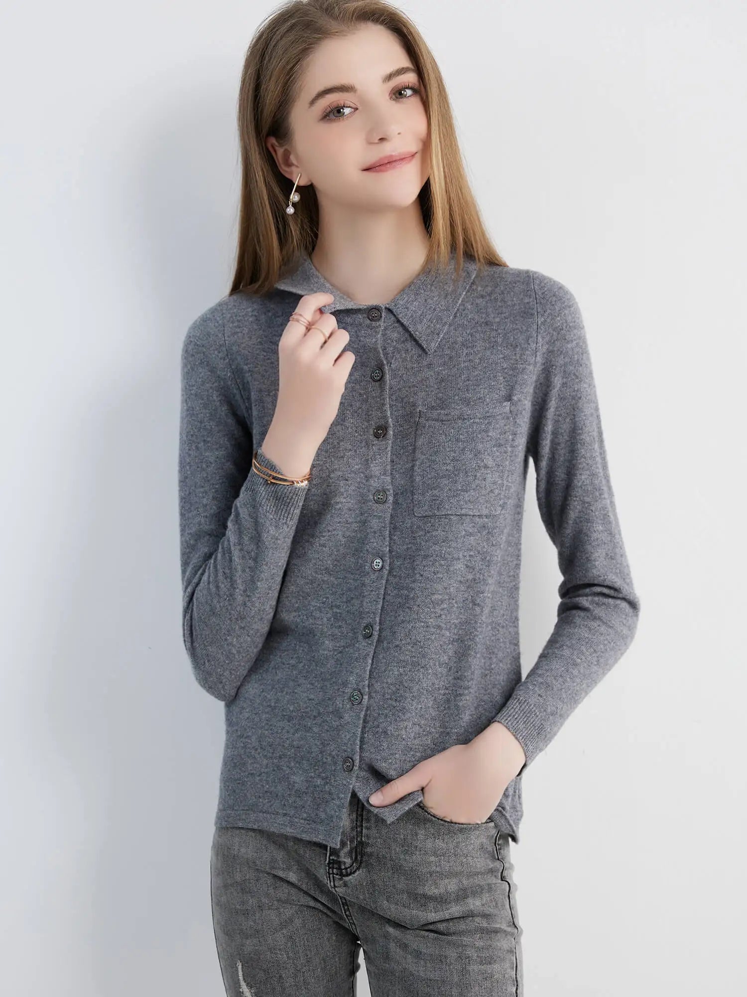 Cardigan for Women Tops Sweater Knitwears Cardigans Knit Coat 100% Wool 2023 Spring Vintage Jumper Jacket Clothes Korean Fashion