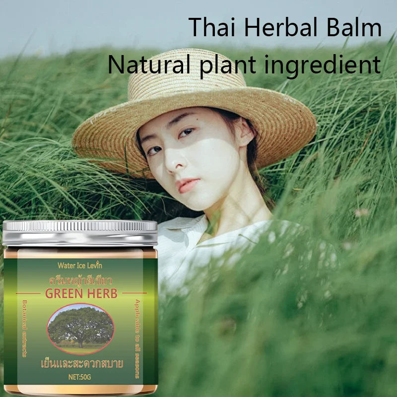 Herbal Body Balm, a Care Cream Containing Glycerin and Mint Extract, Suitable for All Skin Types, Moisturizing Massage Cream with a Fresh Scent