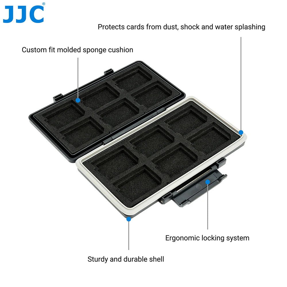 JJC CFexpress Type A Case Waterproof SD Memory Card Case Holder Box for Sony A1 A7RV A7IV A7SIII A9III FX3 FX6 FX30 Card Holder