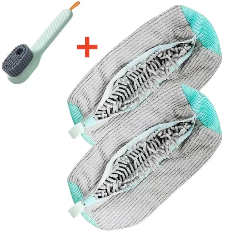 Laundry Bags Shoe Washing Machine Bag-with Zipper Laundry Bag with Rich Fluff Inside, Perfect for Sneakers and Casual Shoes