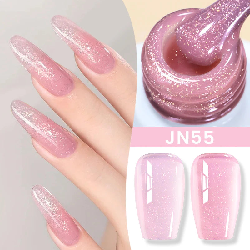 BORN PRETTY 10ml Blood Red Jelly Transparent Gel Nail Polish Wine Red Winter Color Semi Permanent Soak Off UV LED Varnish