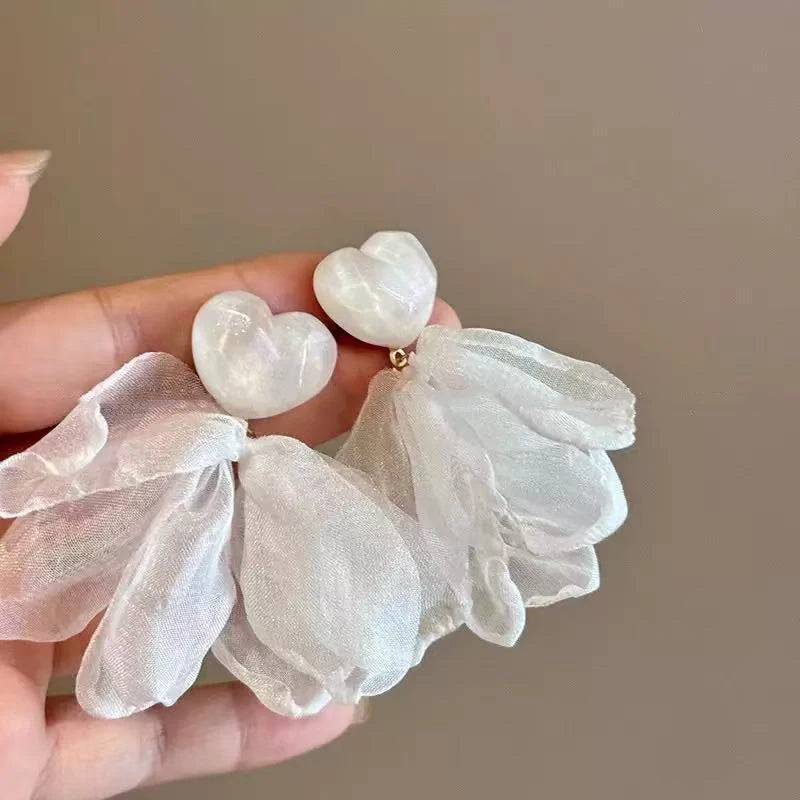 Cute Summer Flower Earrings Handmade Vacation Bohemian Earrings Exaggerated Beach Women Jewelry Party