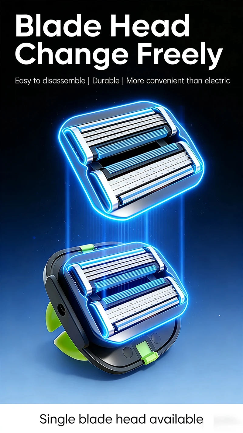 Shavcooo HR100 Multifuntion Hair Shaving Razor Mens Head Shaver Women Body Shaver Portable Safety Haircut Razor with Storage Box