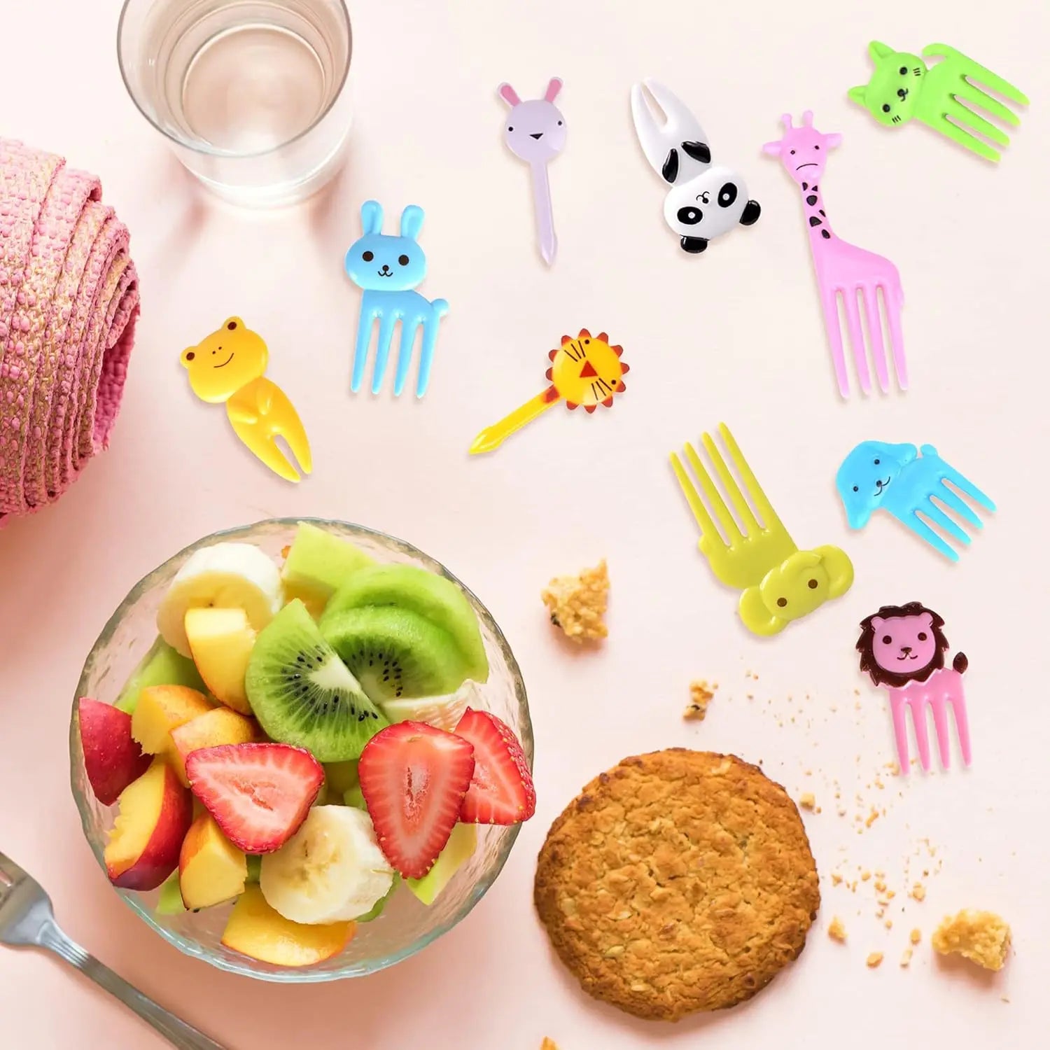 30Pcs Animal Food Selection, Reusable Cute and Fun Cartoon Animal Fruit Food Toothpicks, Fruit Salad Forks, Bento Box Accessorie