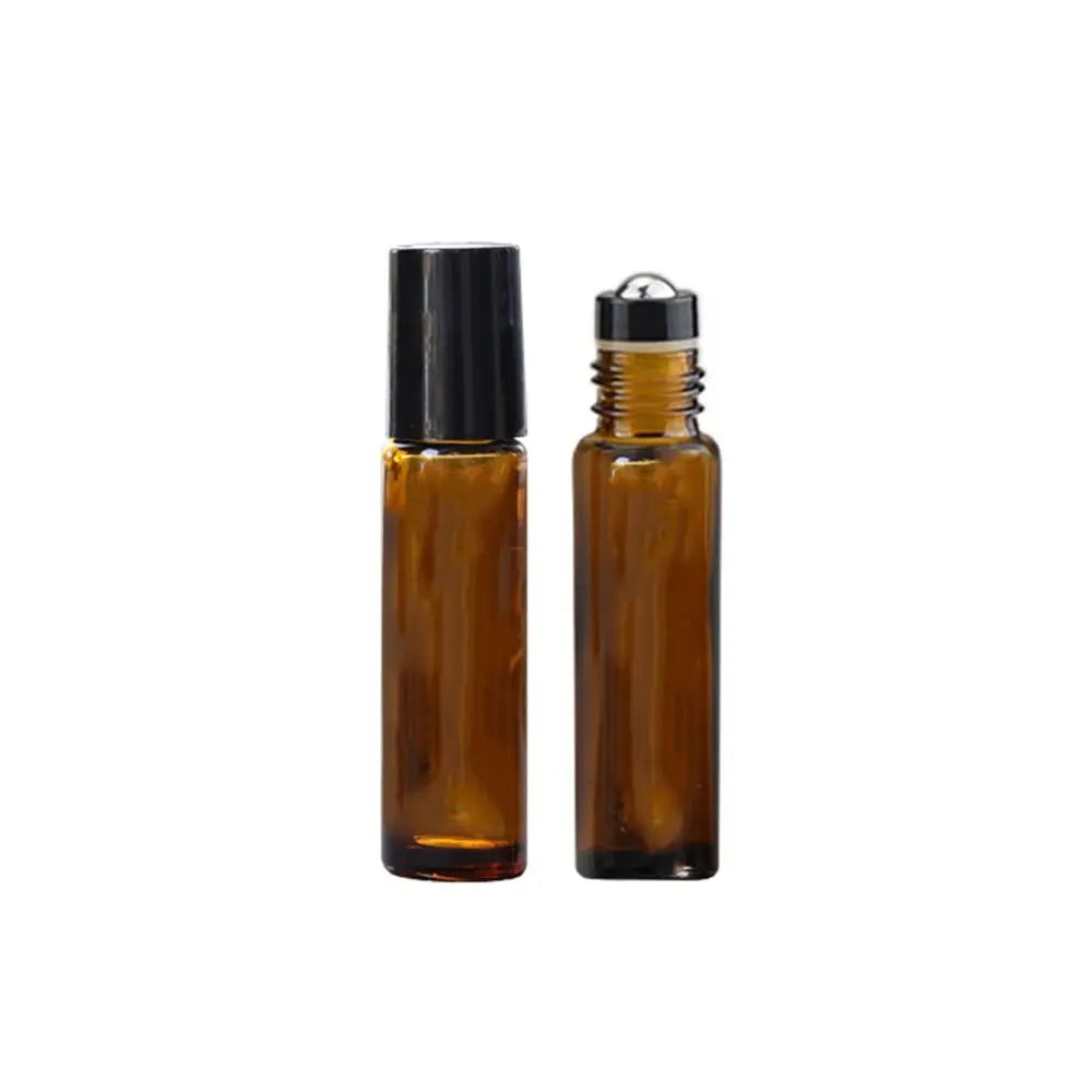 2Pcs 10ml Essential Oil Bottle doterra Amber Thick Glass Roller Bottle Perfume Spray Bottle Dropper Bottle Travel sub-bottling