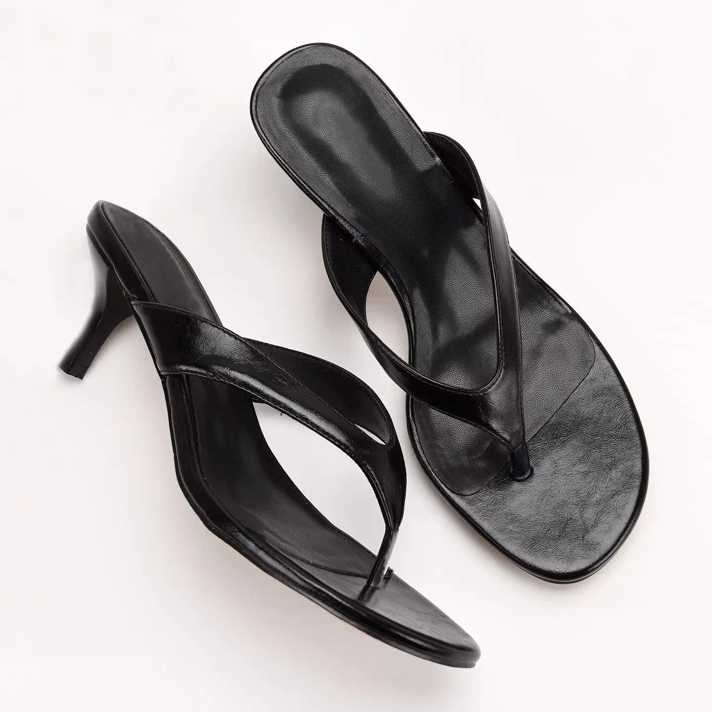 *Fashionable Hot Selling Elegant Sexy Casual Sandals for Women Summer New Comfortable Toe Clamped Banquet High-heeled Slippers