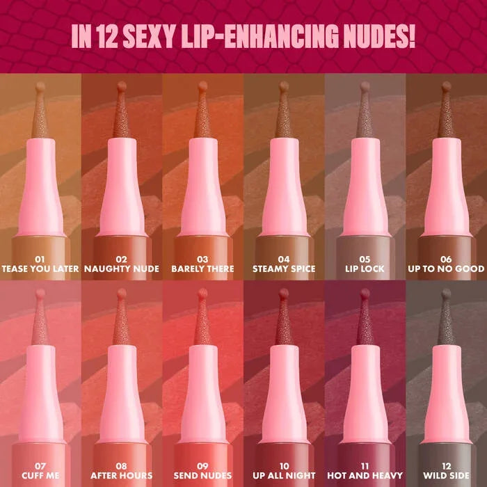 Lip Lingerie Lip Liner Stain Ballpoint Felt Tip Lip liner for Precise No-bleed Nude Perfection in Twelve Shades Makeup For Woman