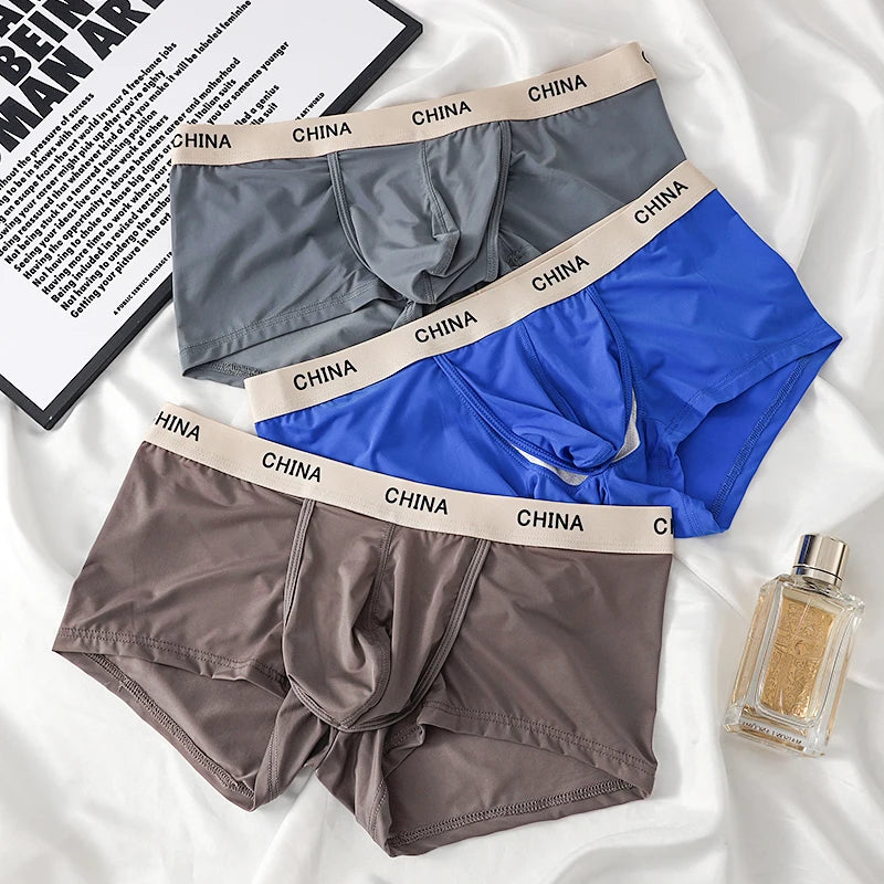 Open Front Underwear Men Sexy Men's Boxer Shorts Panties Breathable Pouch Bulge Underpants Male