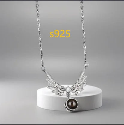 Valentine's Day Gift Photo Custom Projection Necklace Lock Shaped Projection Necklace Lover Family Wife Husband Memory Gift