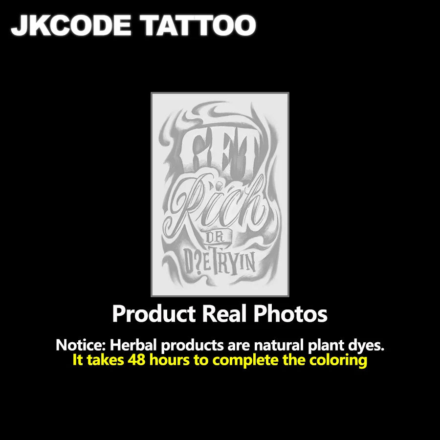 Semi-Permanent Tattoo |   Lucky Totems, Graffiti Patterns, Get-Rich-Quick Hip-Hop Style Tattoos, Neck Tattoos |   Unisex Waterproof Body Paint, Realistic Temporary Tattoos, Plant Motifs, Finger Tattoos, Magic Tattoos, Lasts f