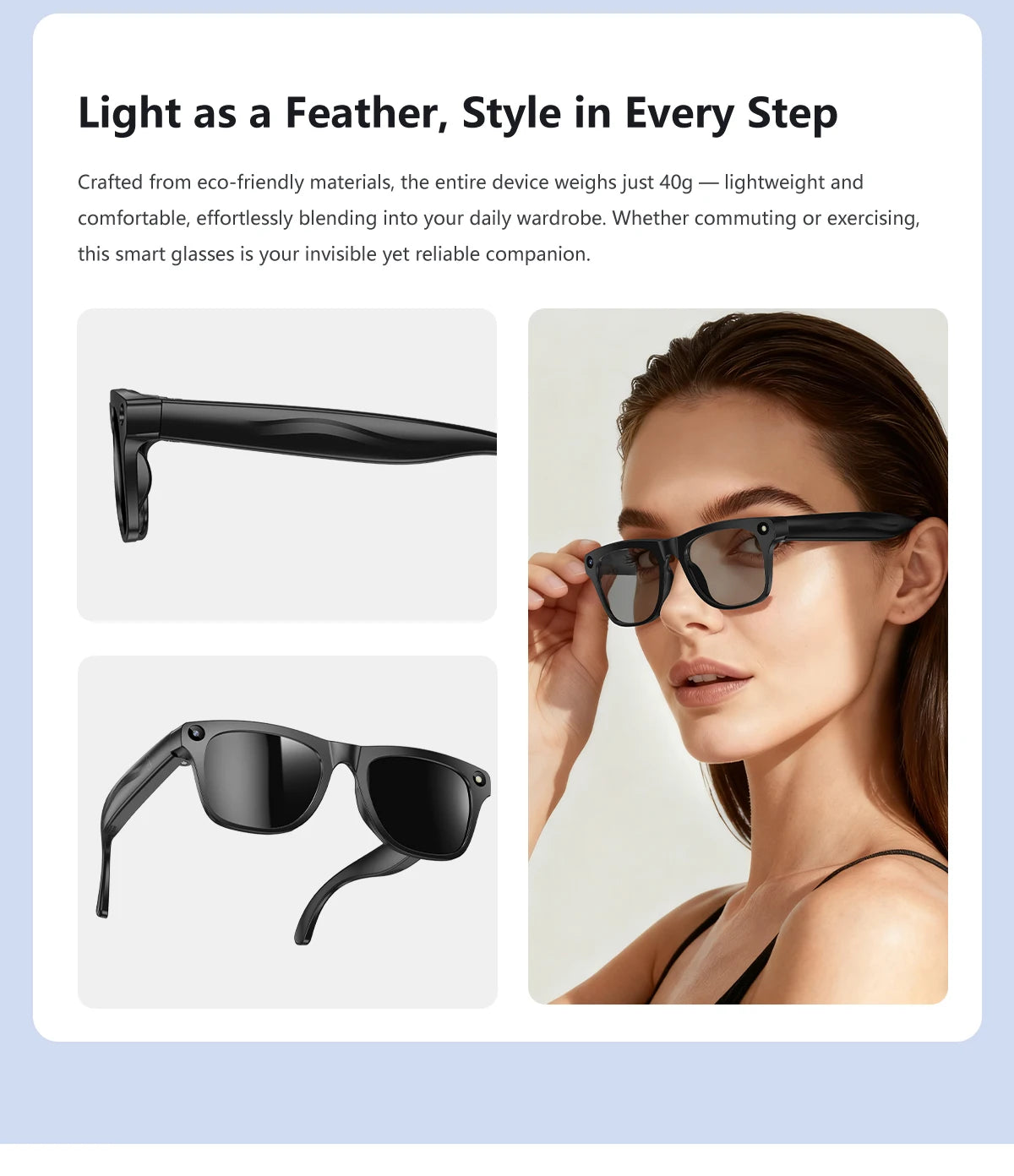 2026 Brand New AI Smart Glasses 100W HD Camera Take photos AI Translation Surround Music Recording BT Call Men Women Sunglasses