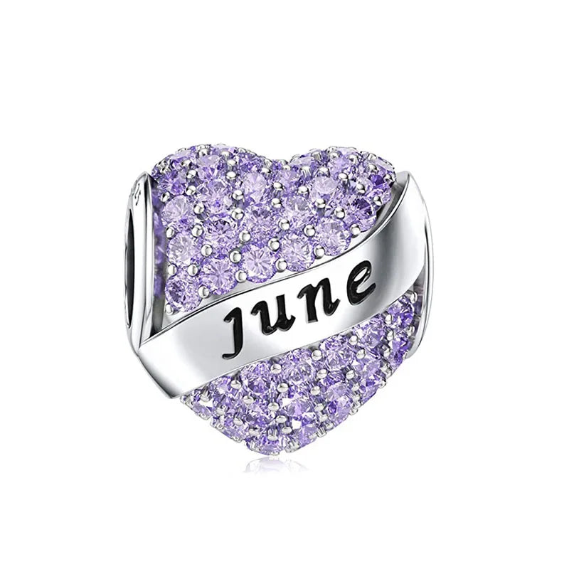 Hot Selling 925 Silver Sibling Daughter Heart-Shaped Charm Bead Suitable For Original European Bracelet DIY Women's Jewelry Gift