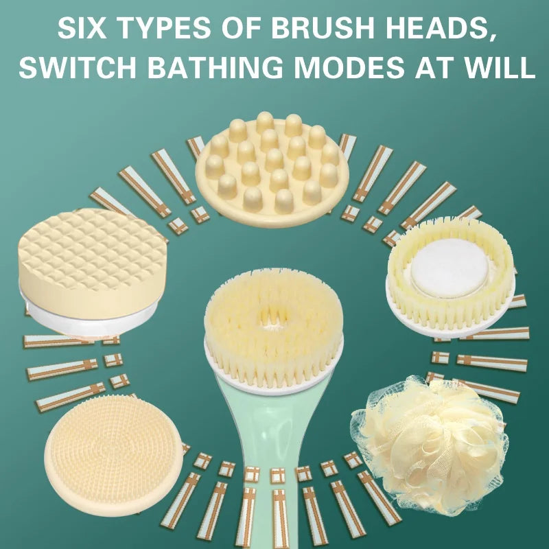 Electric Bath Brush with 6 Attachments