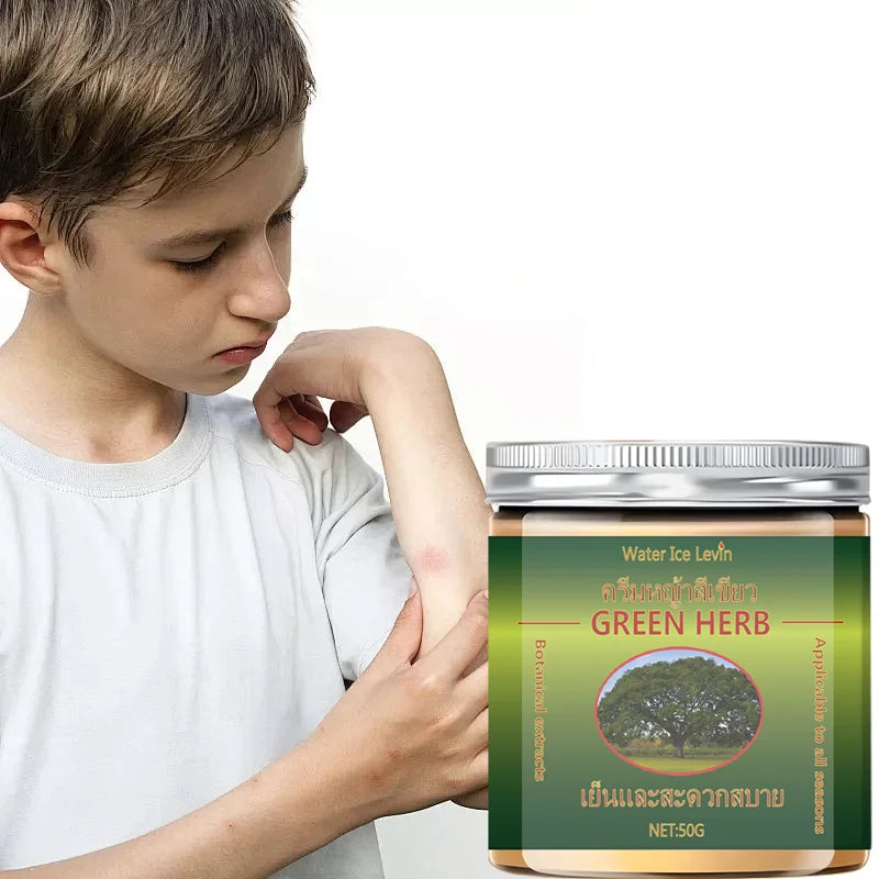 Herbal Body Balm, a Care Cream Containing Glycerin and Mint Extract, Suitable for All Skin Types, Moisturizing Massage Cream with a Fresh Scent
