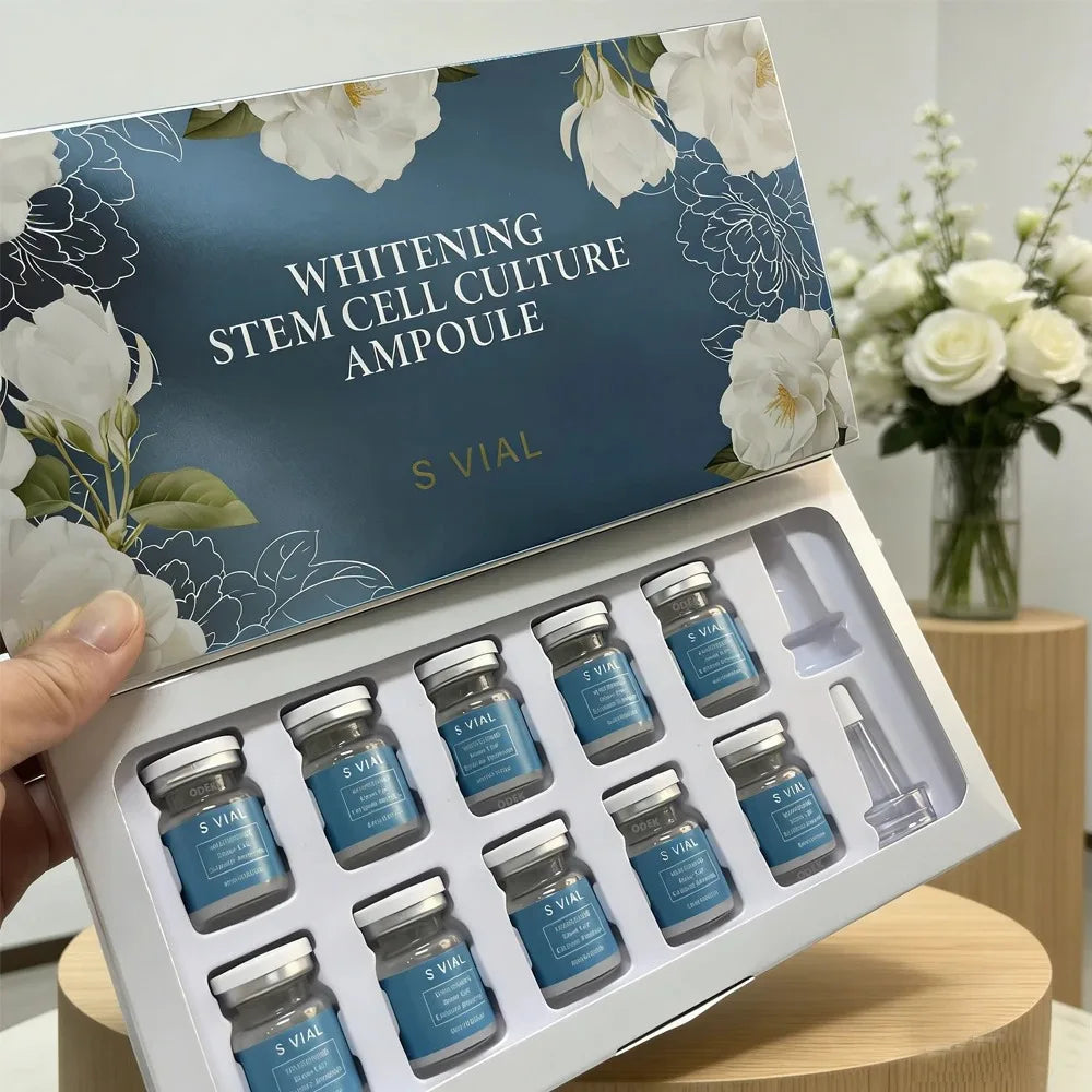 Salmon DNA Gold Peptide Ampoule Serum Kit - 10 Vials x 5ml - Brightening Whitening Moisturizing Face Skin Care Booster