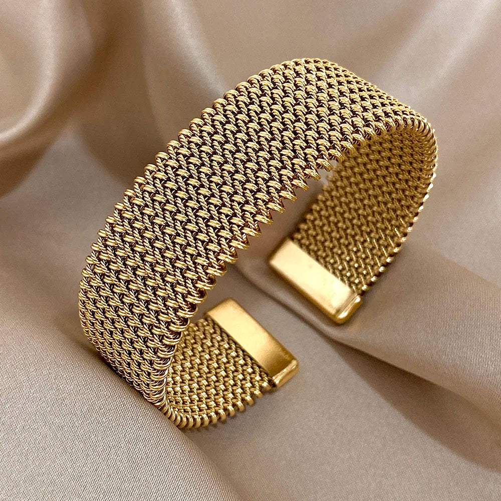 Waterproof Gold Stainless Steel Bracelet