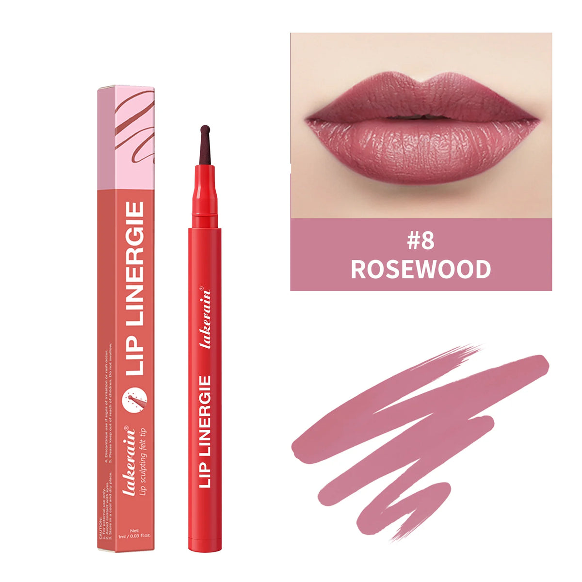 8 Colors Lip Lingerie Lip Liner Long Lasting Waterproof Stain Transfer Proof Smudge Resistant Color No Bleed Formula Cosmetics
