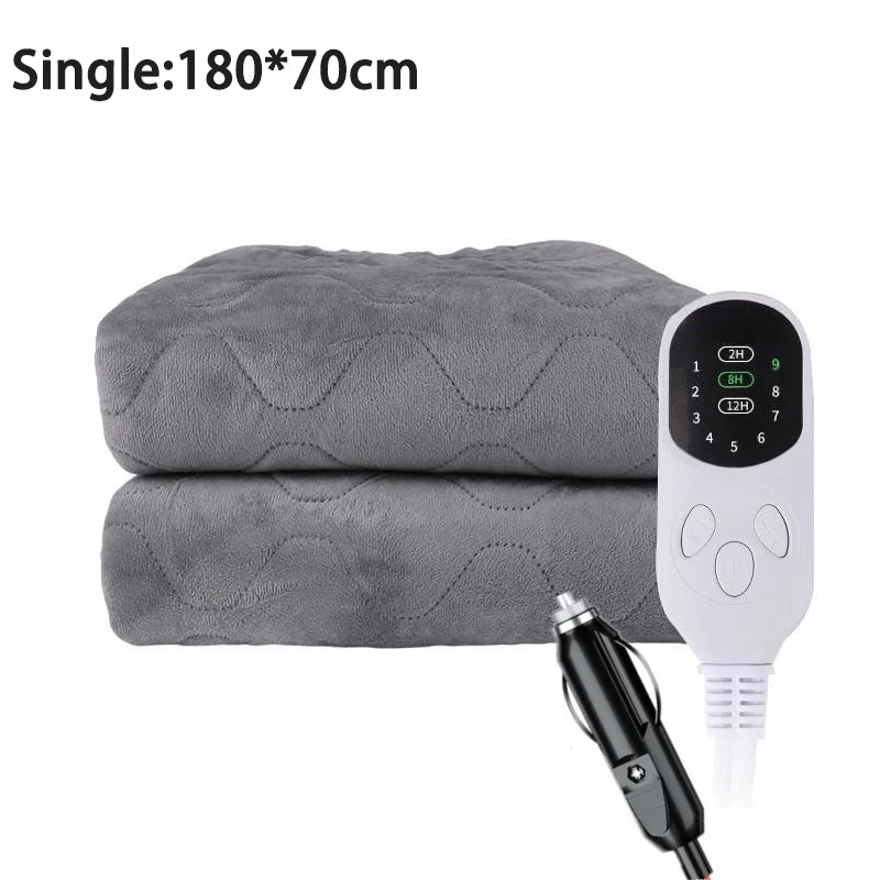 12V Car Electric Blanket Seat Cushion Sleeper Warm Heater Warm Bed RV Heater Heating Cushion Travel Blanket for Car Accessory