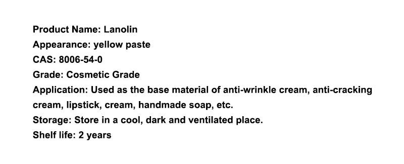 Best Seller Lanolin Cosmetic Grade Skin Care Lanolin Moisturizing Base Oil