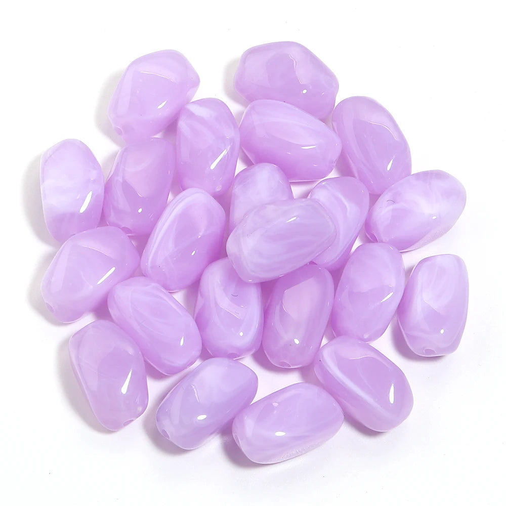20pcs Dual Color Irregular Acrylic Beads Meteorite Shape Loose Spacer Beads For DIY Jewelry Making Bracelet Necklace Accessories