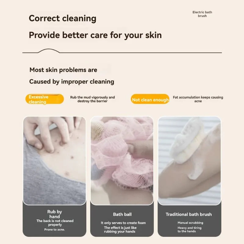 Electric Bath Brush with 6 Attachments