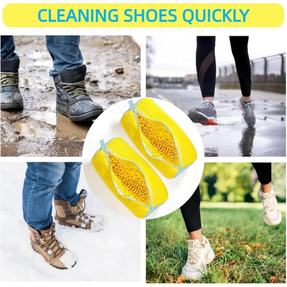 1Pcs Shoe Washing Machine Bag, Sneaker Laundry Bag for Washing Machine Extra Long and Thick Microfibre Fluff Reusable for Washer