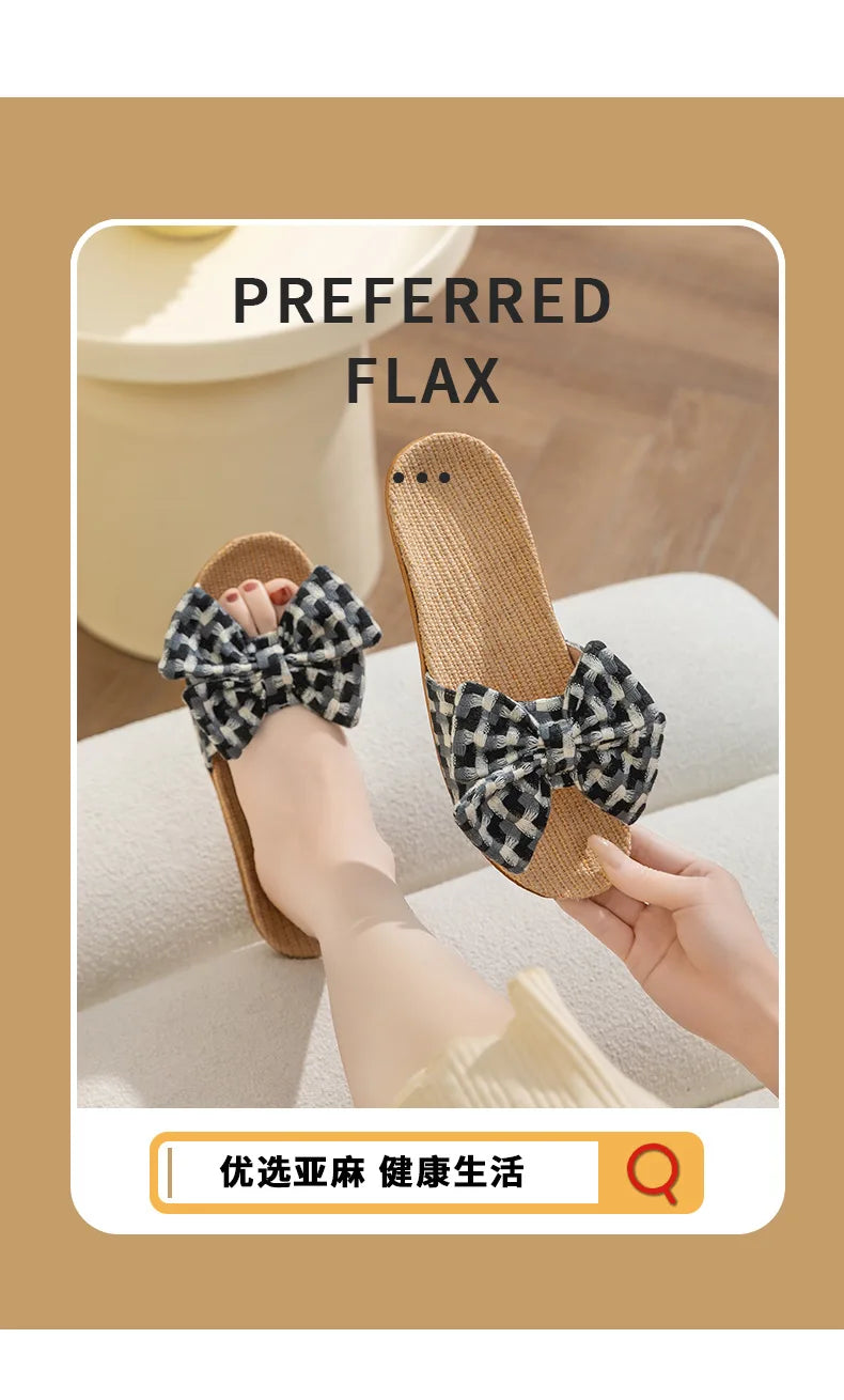 New linen fabric slippers for women perfect for summer suitable for home  indoor use soft sole non-slip. slippers