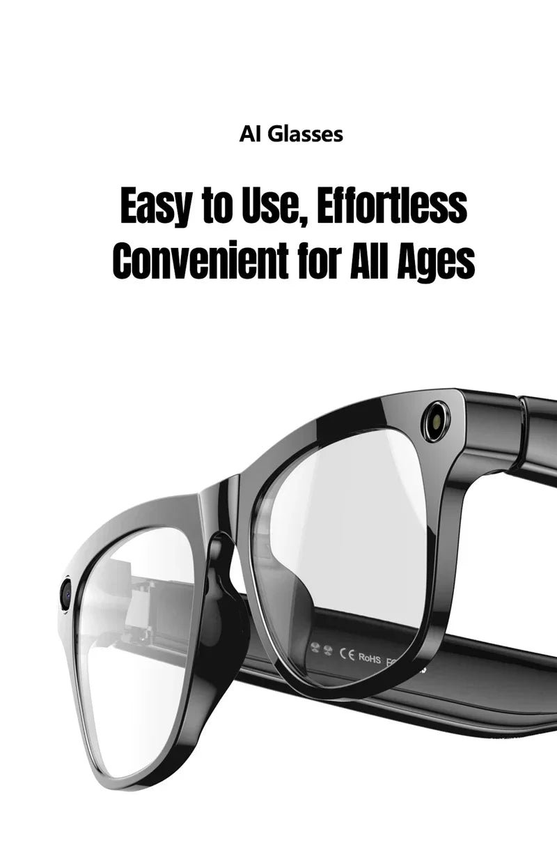 6K HD AI Camera Glasses 800MP Photochromic Multifunctional Smart Glasses Bluetooth Calling Photo Video ChatGPT Music Translation