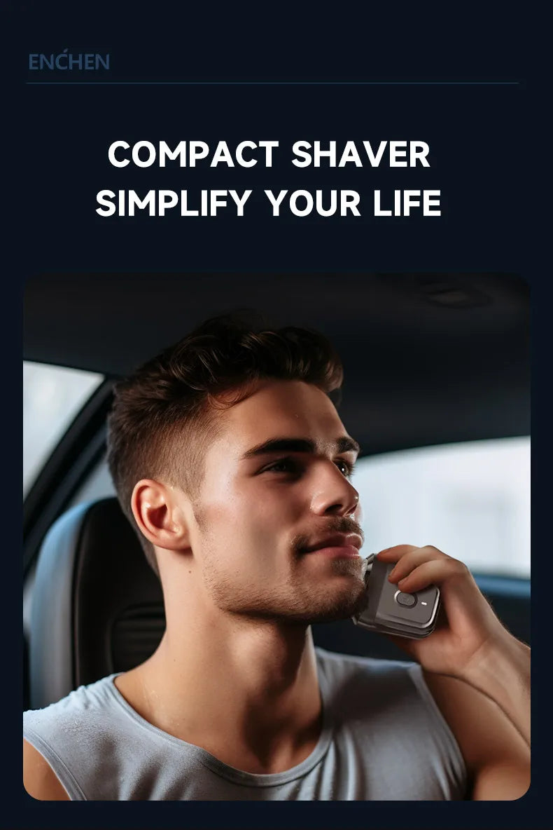 ENCHEN Mini6 2-Direction Flex Heads Electirc Shaver 100% Waterproof Up to 60-Min OF Cordless Shaving With Magnetic Cutter Head