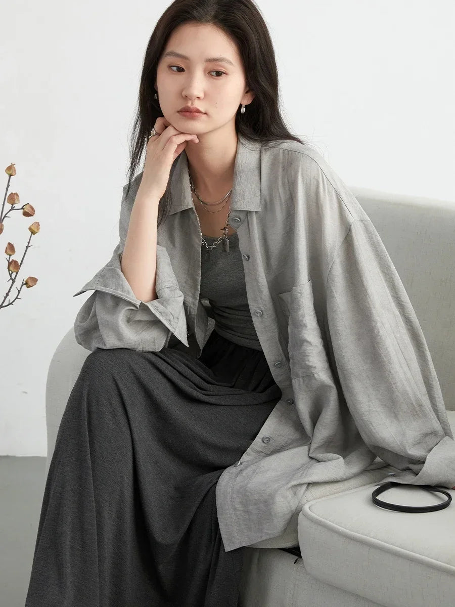 CHIC VEN Women Tie-Dye Casual Long Sleeve Shirt