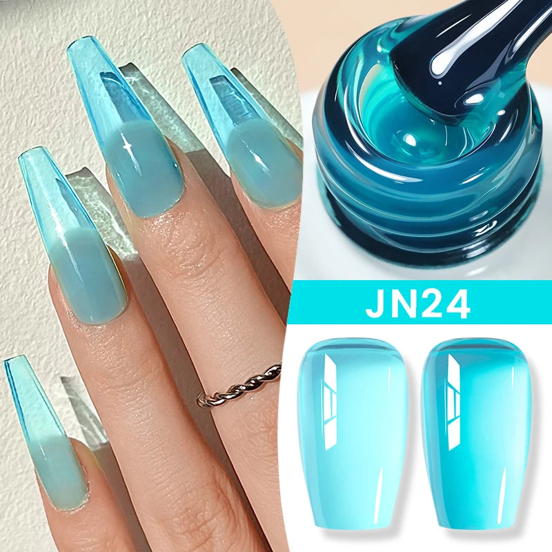BORN PRETTY 10ml Blood Red Jelly Transparent Gel Nail Polish Wine Red Winter Color Semi Permanent Soak Off UV LED Varnish
