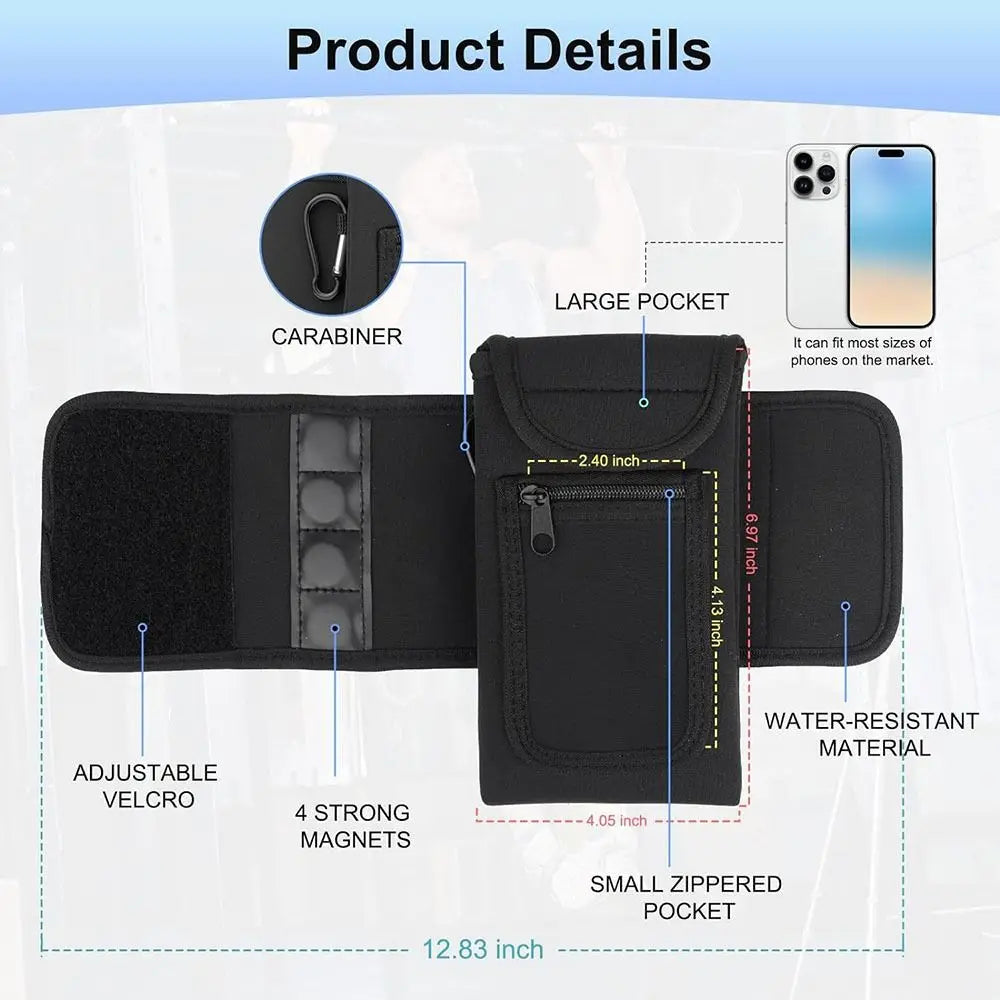 Universal Water Bottle Elastic Sleeve Reusable Gym Accessories Elastic Magnetic Gym Bag Waterproof Water Bottle Pockets