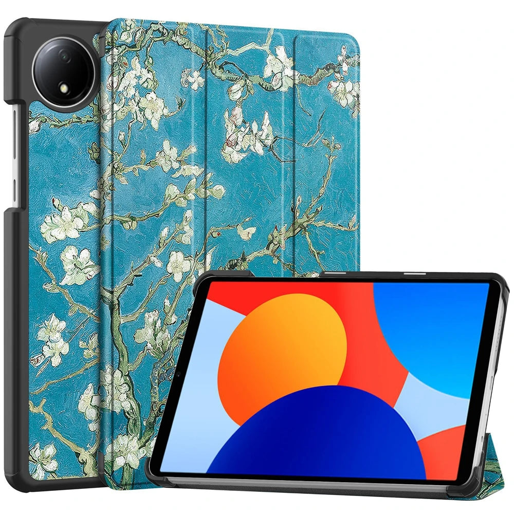 For Xiaomi Redmi Pad SE 8.7 Case 2024 New PU Leather Tri-folding Stand Tablet Cover Funda For redmi pad se 8.7 inch Smart case