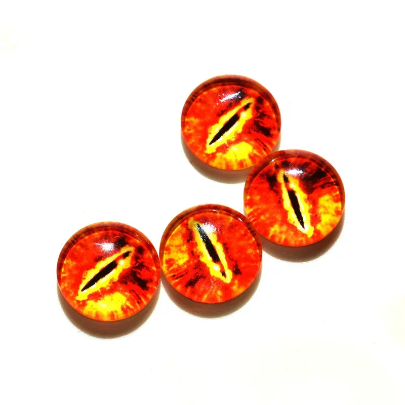 glass eyes cabochons Round 6MM-30MM Round Dome Dragon Eye Dragon Cat Eye Toys DIY Jewelry Accessory MIX Pupil Eye Cameo