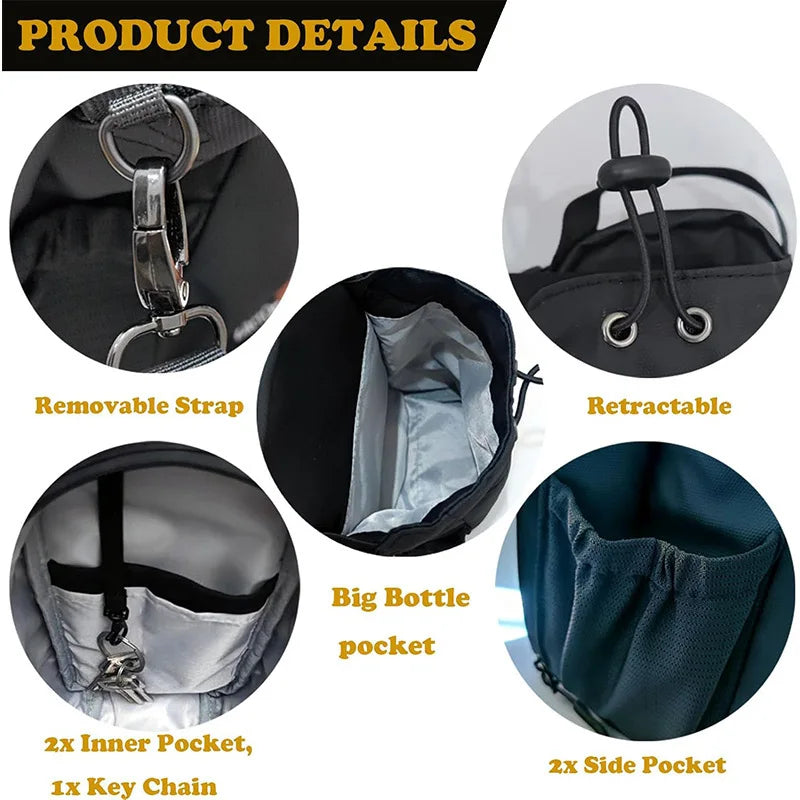 Homefish Magnetic Gym Bag for Sling Bottle with Magnetic Attachment | Water Bottle Holder, Gym Pouch, Crossbody Bag for T