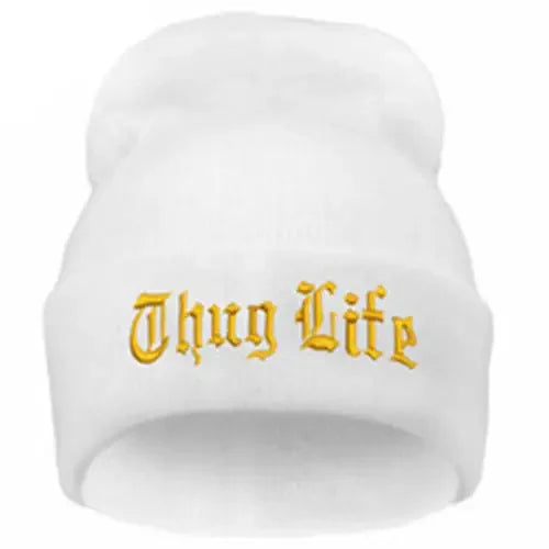 West Beach Gangsta THUG LIFE Winter Warm Fashion Beanies Knitted Bonnet Skullies Caps Hip Hop Gorros Knit Hat Bonnets