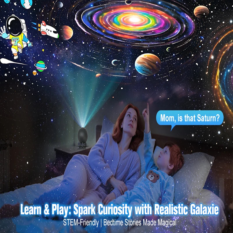 Galaxy Projector, Star Projectors with 12 Space Films For Bedroom Planetarium Night Light Ceiling Nebula Living Game Room Decor