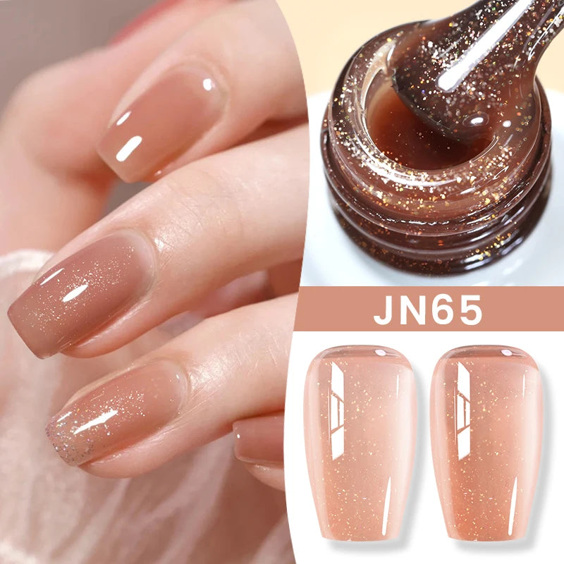 BORN PRETTY 10ml Blood Red Jelly Transparent Gel Nail Polish Wine Red Winter Color Semi Permanent Soak Off UV LED Varnish