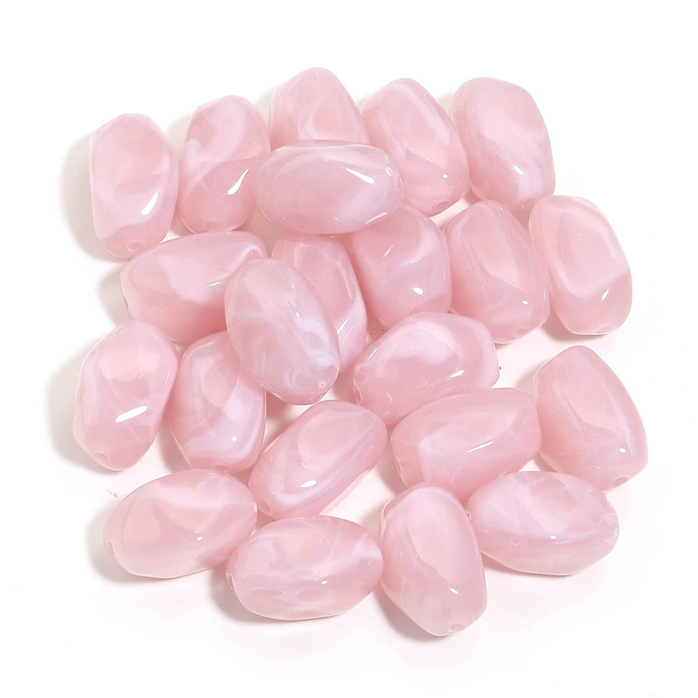 20pcs Dual Color Irregular Acrylic Beads Meteorite Shape Loose Spacer Beads For DIY Jewelry Making Bracelet Necklace Accessories
