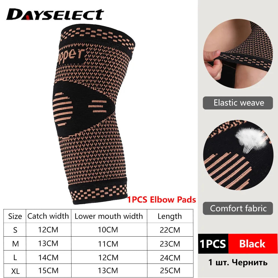 1Pcs Band Copper Nylon Knee Brace for Arthritis Pain and Support Knee Sleeve Compression for Sports Workout Arthritis Relief