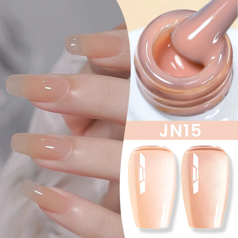 BORN PRETTY 10ml Blood Red Jelly Transparent Gel Nail Polish Wine Red Winter Color Semi Permanent Soak Off UV LED Varnish